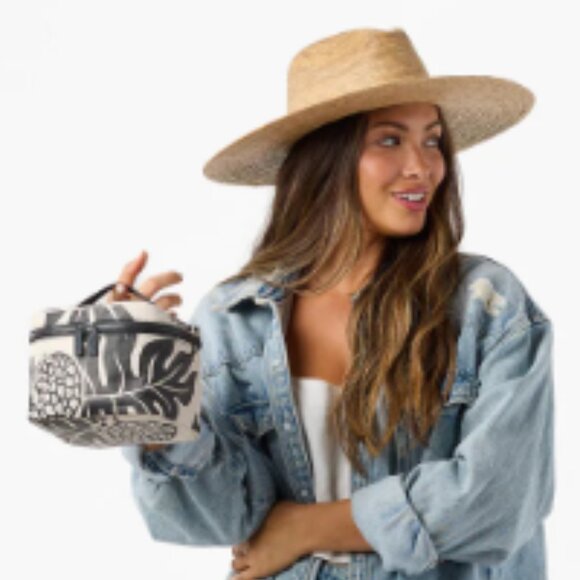 ALOHA Collection Black and White Cosmetic Bag - Picture 4 of 5